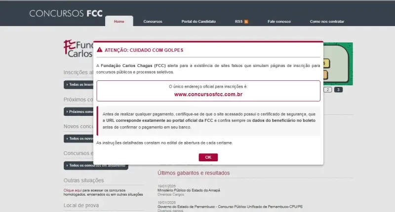 Sesapi alerta para golpe com site falso sobre concurso público no Piauí