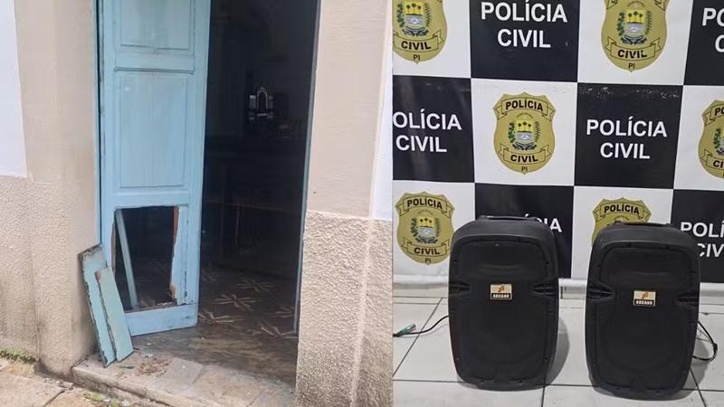Igreja é arrombada no Centro de Oeiras e Polícia recupera caixas de som furtadas