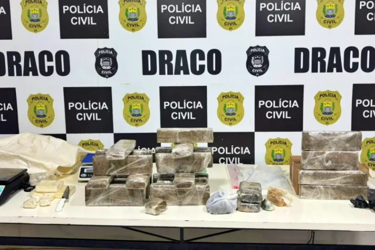 DRACO apreende drogas e prende suspeito de tráfico durante operação na BR-343 em Teresina