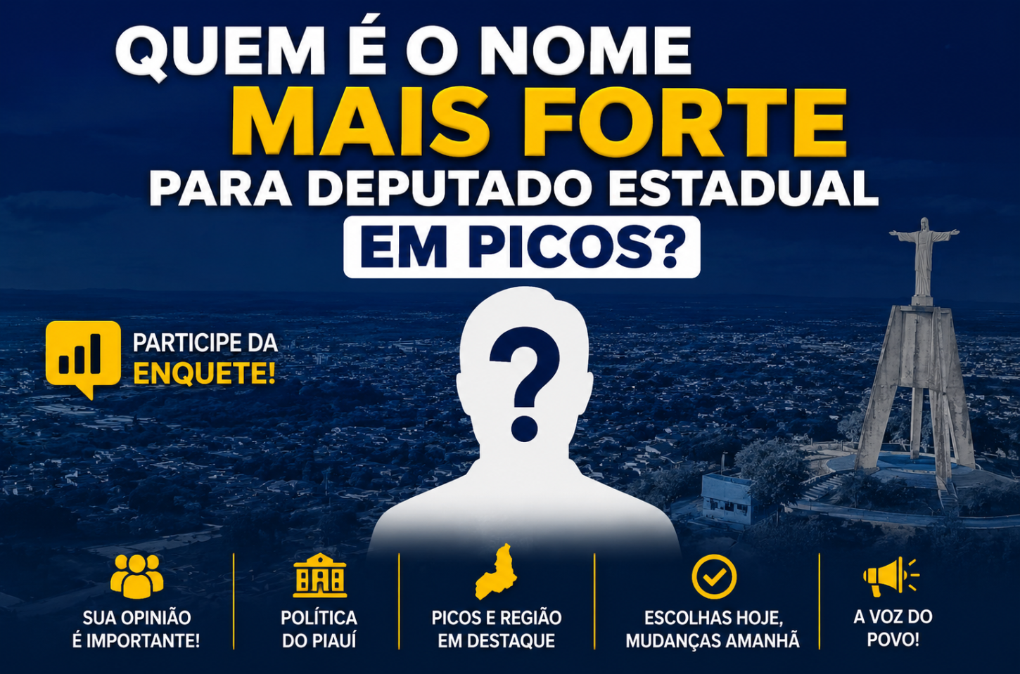 “Quem é o nome mais forte para deputado estadual em Picos?”