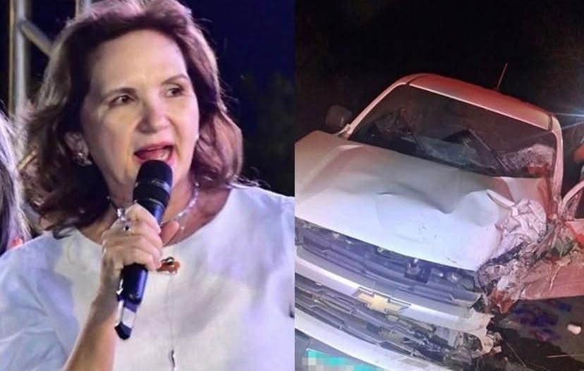 Colisão entre moto e caminhonete mata jovem e deixa primeira-dama de Floriano ferida