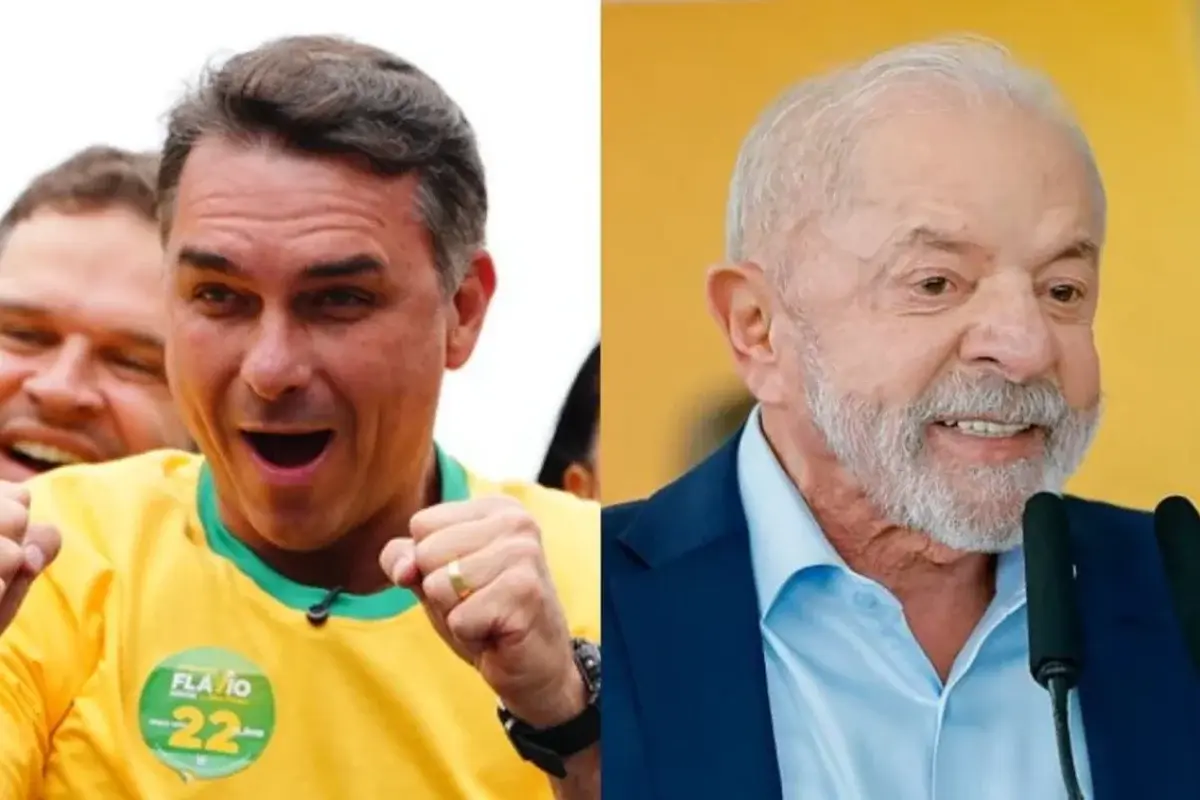 Pesquisa aponta Flávio Bolsonaro à frente de Lula no 2º turno, mas mantém empate técnico