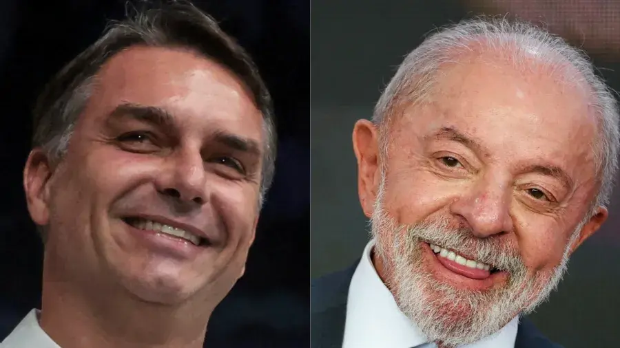  Virada no horizonte? Lula dispara na reação, encosta em Flávio e disputa fica a apenas 0,6 ponto, aponta BTG/Nexus  Subtítulo: Pesquisa divulgada nesta segunda-feira (19) mostra Lula com 49,7% e Flávio Bolsonaro com 50,3% 