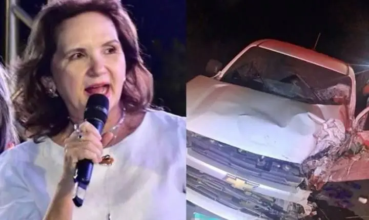 Colisão entre moto e caminhonete mata jovem e deixa primeira-dama de Floriano ferida