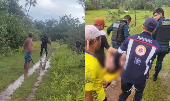 🚨 Homem em surto ameaça familiares com facão e é contido pela PM no Piauí