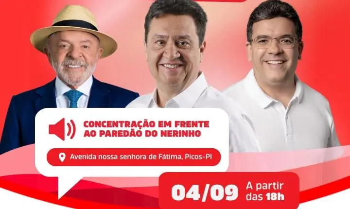 Nerinho reúne multidão em Teresina e anuncia comício com Rafael Fonteles em Picos