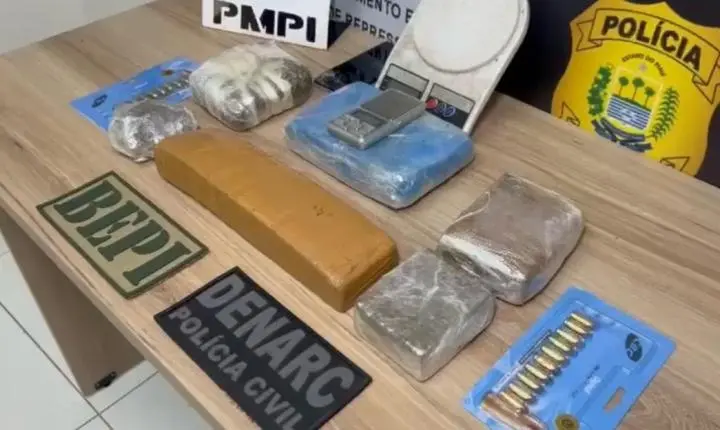 Operação policial intercepta “supermaconha” em Teresina e prende suspeito com arsenal do tráfico