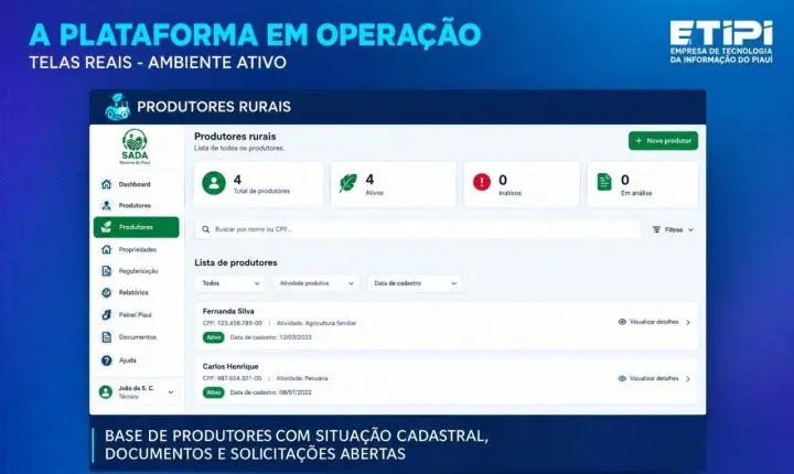 Piauí apresenta plataforma pioneira de teleatendimento para agricultores familiares