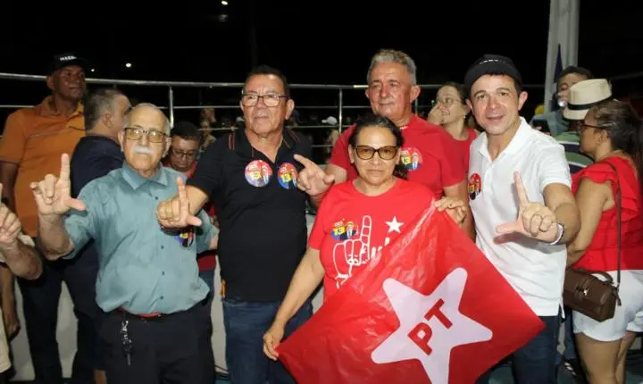 Prefeito Naerton Moura reúne multidão em Sussuapara em ato político em apoio à reeleição do presidente Lula