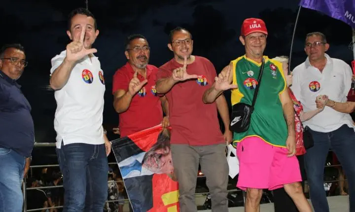 Prefeito Naerton Moura reúne multidão em Sussuapara em ato político em apoio à reeleição do presidente Lula