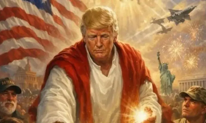 REPRESENTAR TRUMP COMO JESUS GERA POLÊMICA E É CONSIDERADO ERRADO POR CRISTÃOS