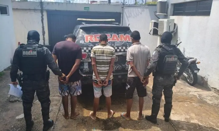 Terror na zona Norte: trio é preso após onda de assaltos e motorista é jogado no porta-malas durante corrida em Teresina