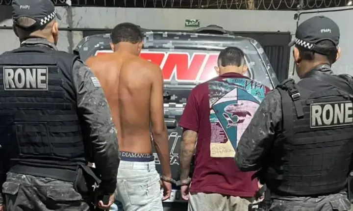 Dois homens são presos com arma artesanal, munições e drogas em Teresina