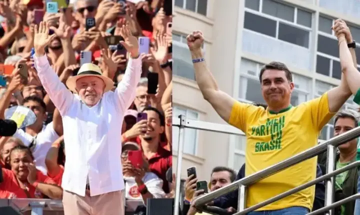 Flávio Bolsonaro supera Lula, mas eleição vai ao segundo turno