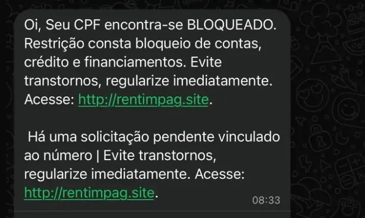 Golpe em app usa nome de operadora e simula bloqueio de CPF de clientes no PI