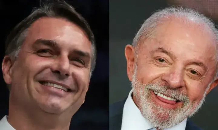  Virada no horizonte? Lula dispara na reação, encosta em Flávio e disputa fica a apenas 0,6 ponto, aponta BTG/Nexus  Subtítulo: Pesquisa divulgada nesta segunda-feira (19) mostra Lula com 49,7% e Flávio Bolsonaro com 50,3% 